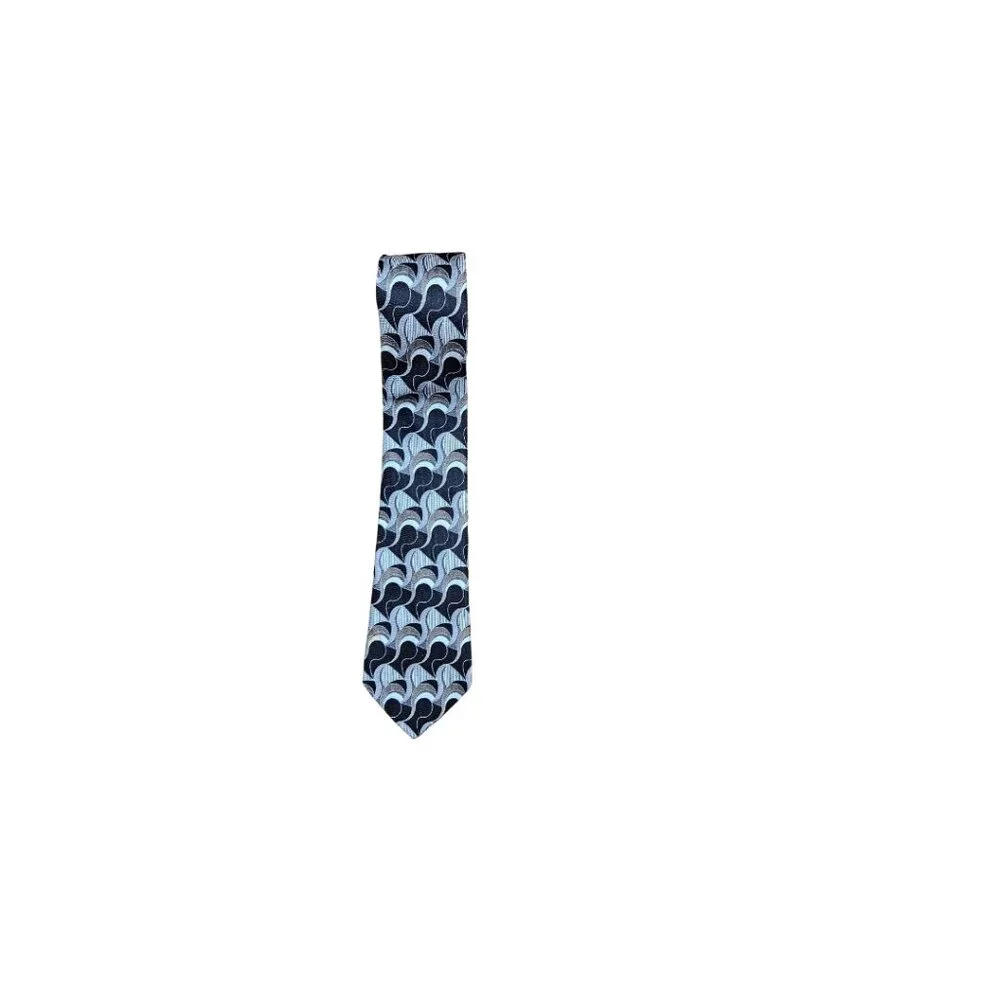 Vintage Van Heusen Boy's Black Abstract Silk Tie